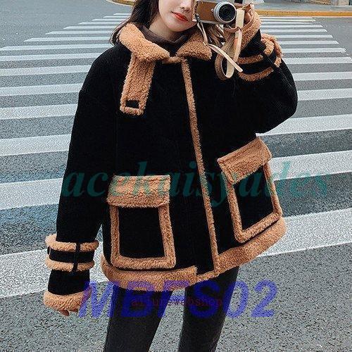 20代 30代 40代 50代 レディース ファッション 女性 カジュアル 秋 冬 コーデュロイボアジャケット アウター エコファー ルーズ ゆったり 長袖 秋...