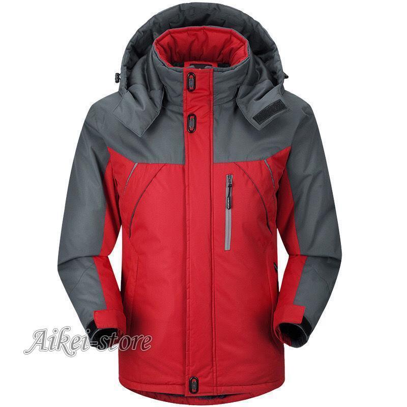 マウンテンパーカー メンズ ジャケット ブルゾン 裏起毛 無地 羽織り アウター バイカラー 大きいサイズ 防風 防寒 撥水 アウトドア 秋冬