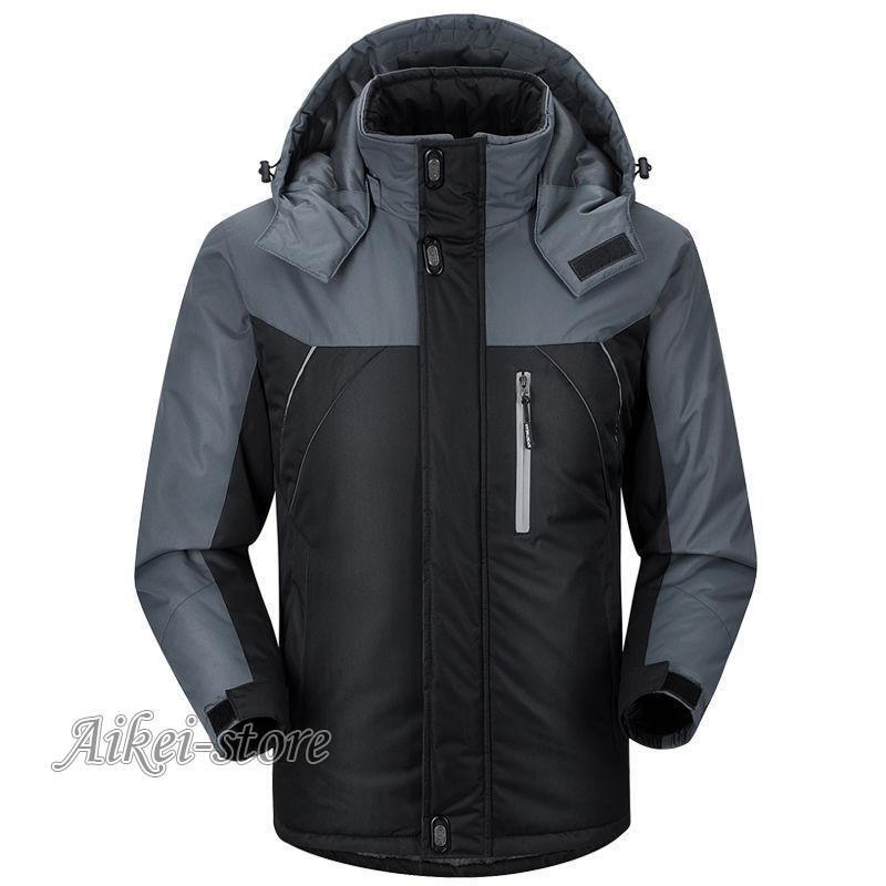 マウンテンパーカー メンズ ジャケット ブルゾン 裏起毛 無地 羽織り アウター バイカラー 大きいサイズ 防風 防寒 撥水 アウトドア 秋冬