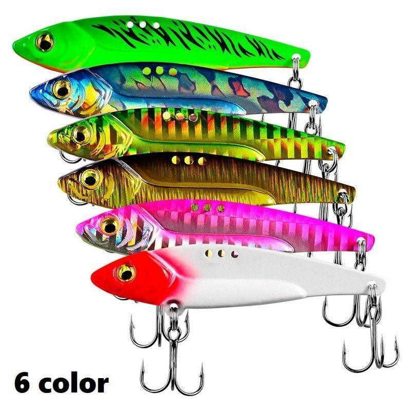 ハードルアー メタルバイブレーション トリプルフック ハードベイト 疑似餌 釣り餌 釣り用品 釣り具 フ..