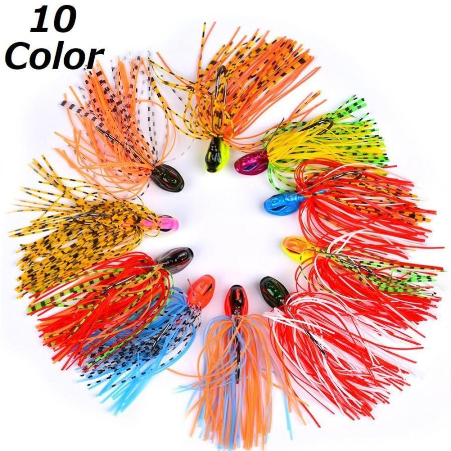 ソフトルアー ソフトベイト ラバージグ スカート シリコン 疑似餌 シングルフック 釣り用品 フィッシング用品 釣り餌 バス釣り 海釣り 川釣り