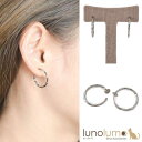 【メール便送料無料】SALE フープイヤリング メタル レディース 黒 ブラック パイプ イヤリング 2cm ひねり ねじれ E