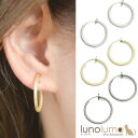 【メール便送料無料】SALE フープイヤリング メタル レディース ゴールド シルバー 黒 パイプ イヤリング 2cm キラキラ E