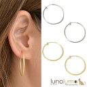 【メール便送料無料】SALE フープイヤリング メタル レディース ゴールド シルバー パイプ イヤリング 3cm キラキラ E