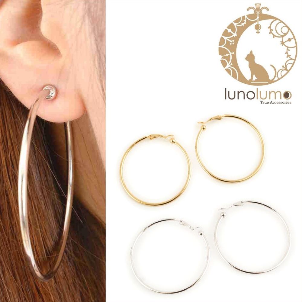 【メール便送料無料】SALE シンプルデザインのフープイヤリング E