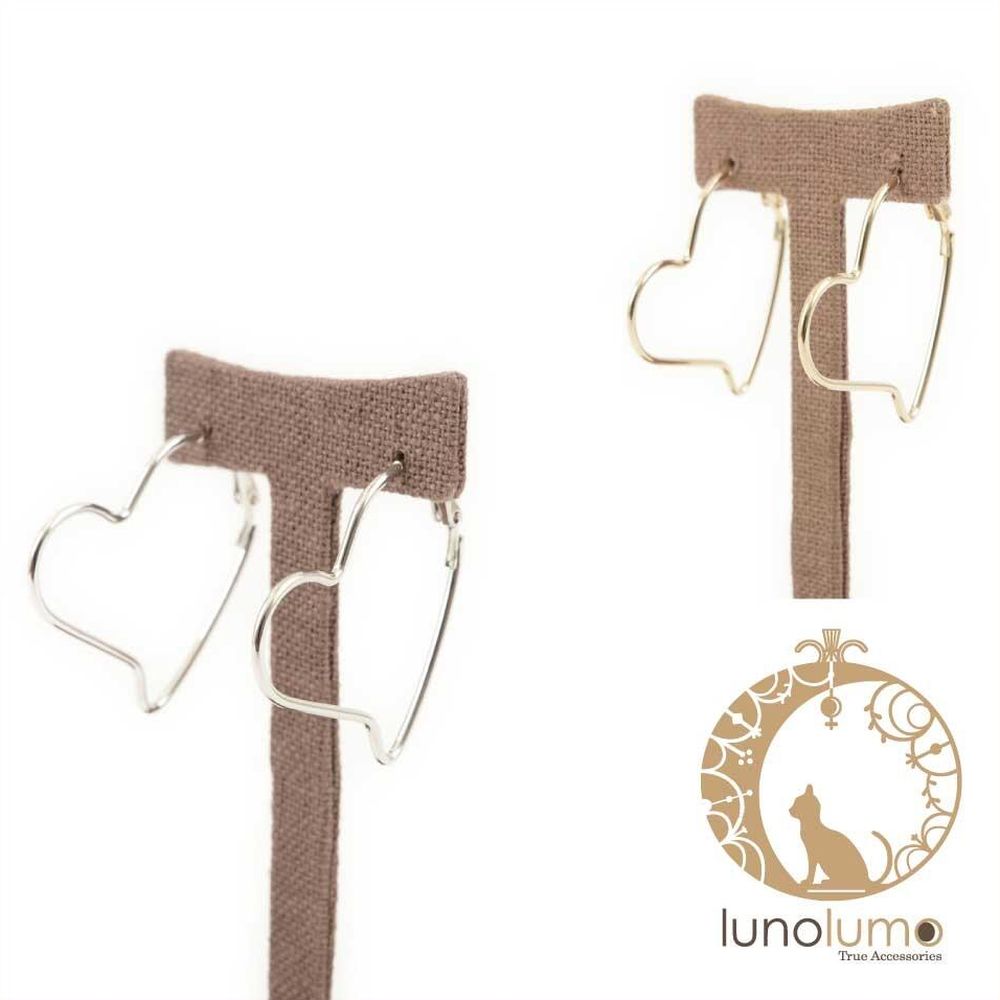 【メール便送料無料】再入荷 ハートデザインのメタルフープピアス PI