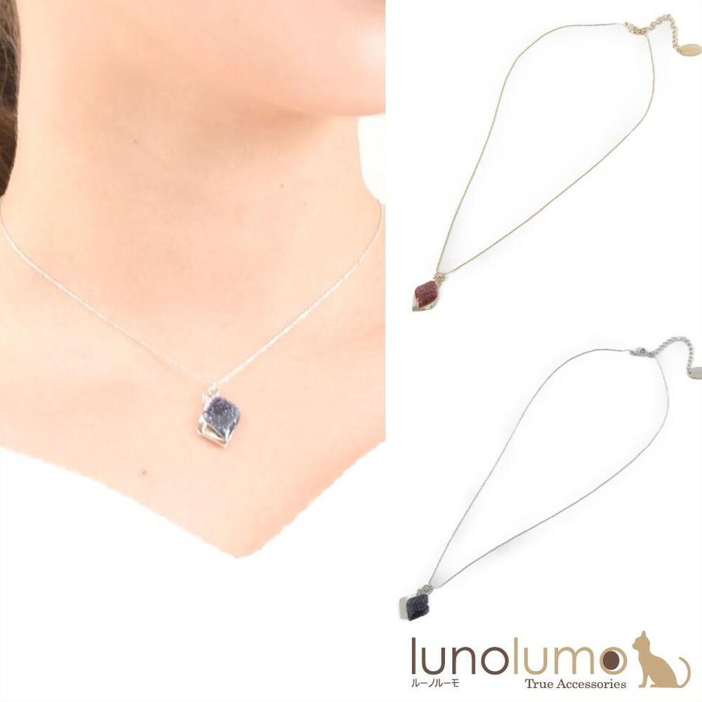 【メール便送料無料】塗ラメデザインのプチペンダントネックレス N