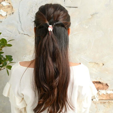 クリスマス ヘアゴム ヘアアクセサリー ヘアアクセ しろくま シロクマ 白熊 冬 レディース H