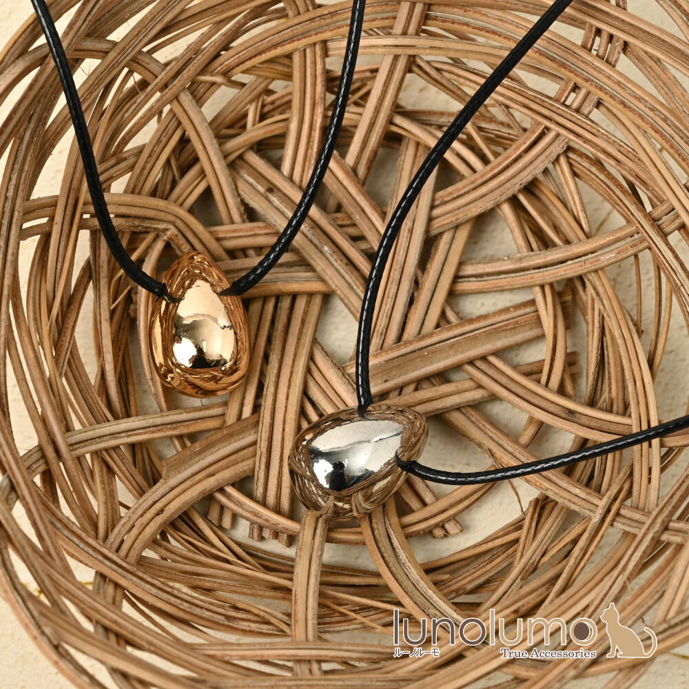 【メール便送料無料】ネックレス ペンダント レディース ドロップ しずく メタル ゴールド シルバー 紐ネックレス N