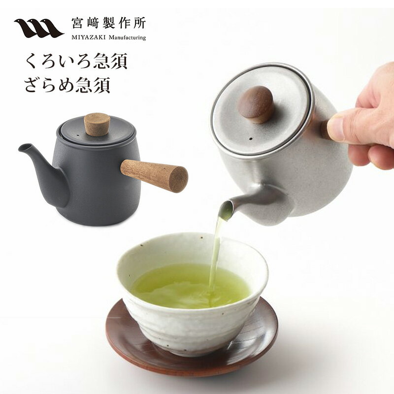 宮崎製作所 急須 くろいろ急須 ざらめ急須 CHA-3 CHA-2 380ml 丈夫 保温性