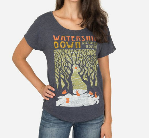 [Out of Print] Richard Adams / Watership Down Dolman Tee (Black) (Womens)