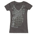 [Out of Print] Jane Austen / Pride and Prejudice V-Neck Tee (Dark Grey) (Womens) - 高慢と偏見 Tシャツ その1