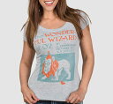 Out of Print L. Frank Baum / The Wonderful Wizard of Oz Scoop Neck Tee (Heather Grey) (Womens)