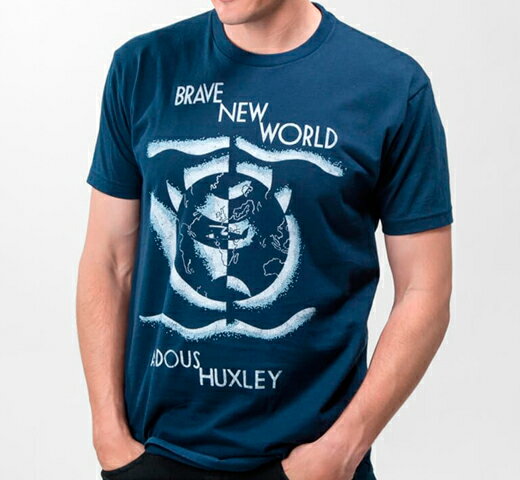 Out of Print Aldous Huxley / Brave New World Tee (Dark Navy)