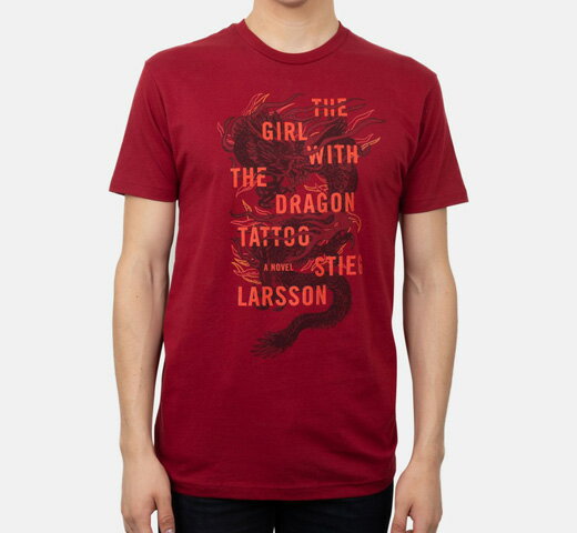 楽天Lury[Out of Print] Stieg Larsson / The Girl with the Dragon Tattoo Tee （Cardinal Red）