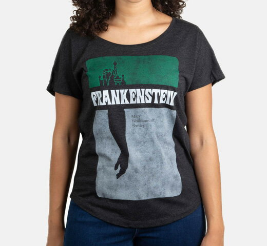 Rakuten - [Out of Print] Mary Wollstonecraft Shelley / Frankenstein Relaxed Fit Tee (Black) (Womens)