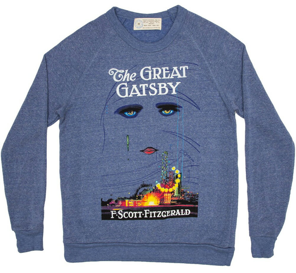 [Out of Print] F. Scott Fitzgerald / The Great Gatsby Sweatshirt (Light Blue) - O[gEMcr[ XEFbg