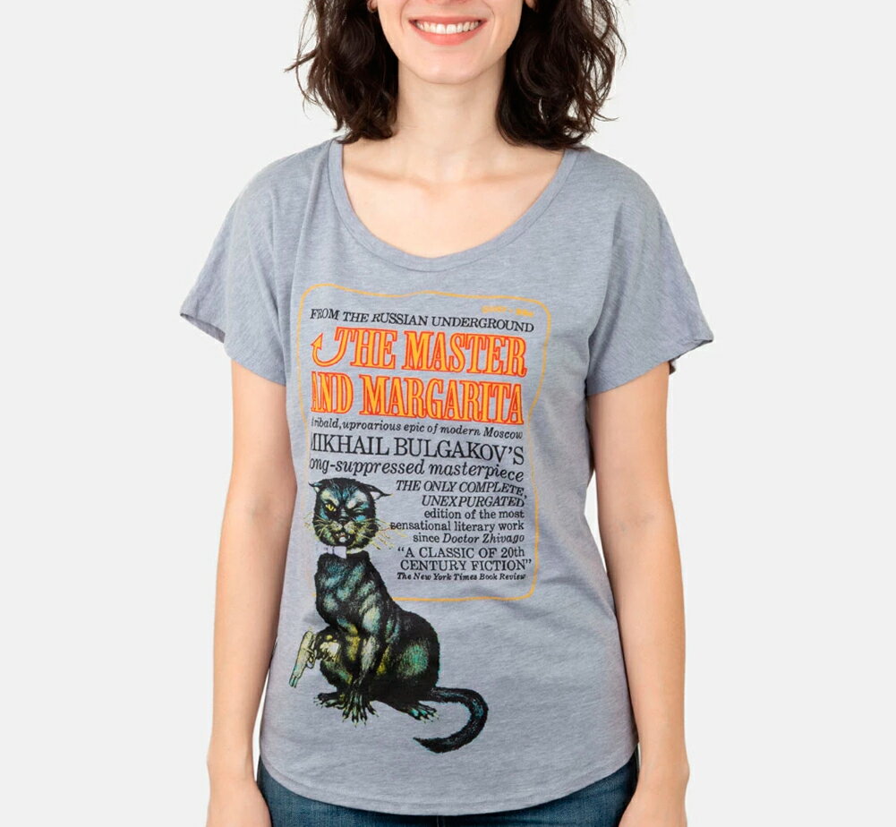 [Out of Print] Mikhail Bulgakov / The Master and Margarita Relaxed Fit Tee (Heather Grey) (Womens)