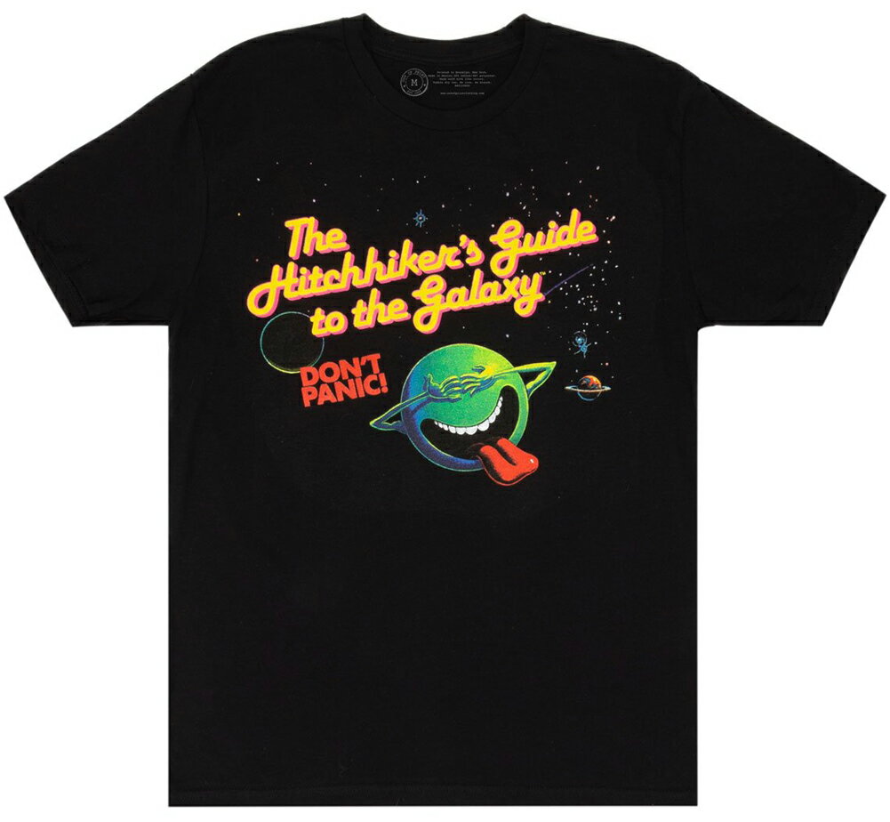 [Out of Print] Douglas Adams / The Hitchhiker's Guide to the Galaxy Tee 2 (Black) - 銀河ヒッチハイク・ガイド Tシャツ