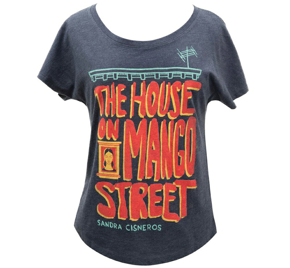 [Out of Print] Sandra Cisneros / The House on Mango Street Womens Relaxed Fit Tee (Navy Blue)