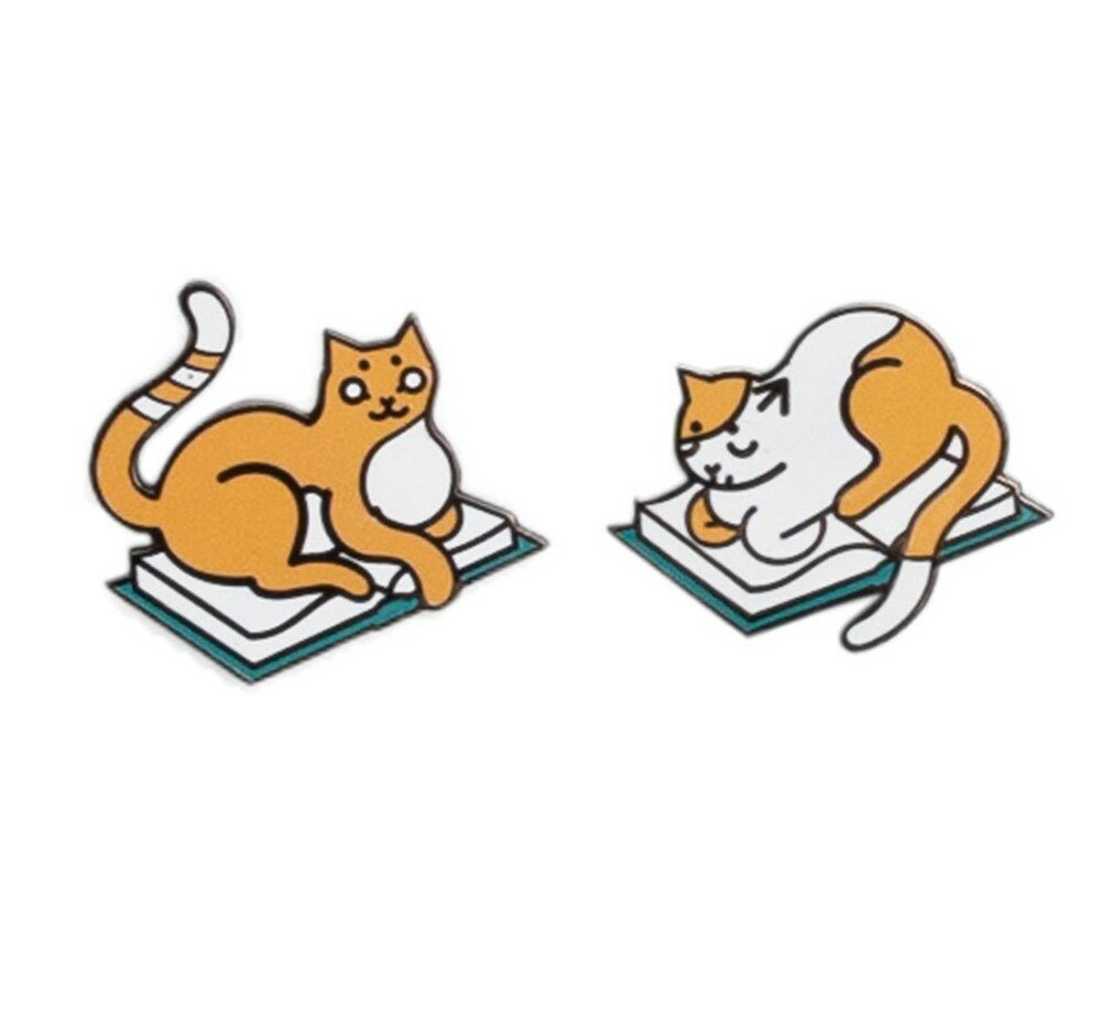 Rakuten - [Out of Print] Curl Up with a Book Enamel Pin Set