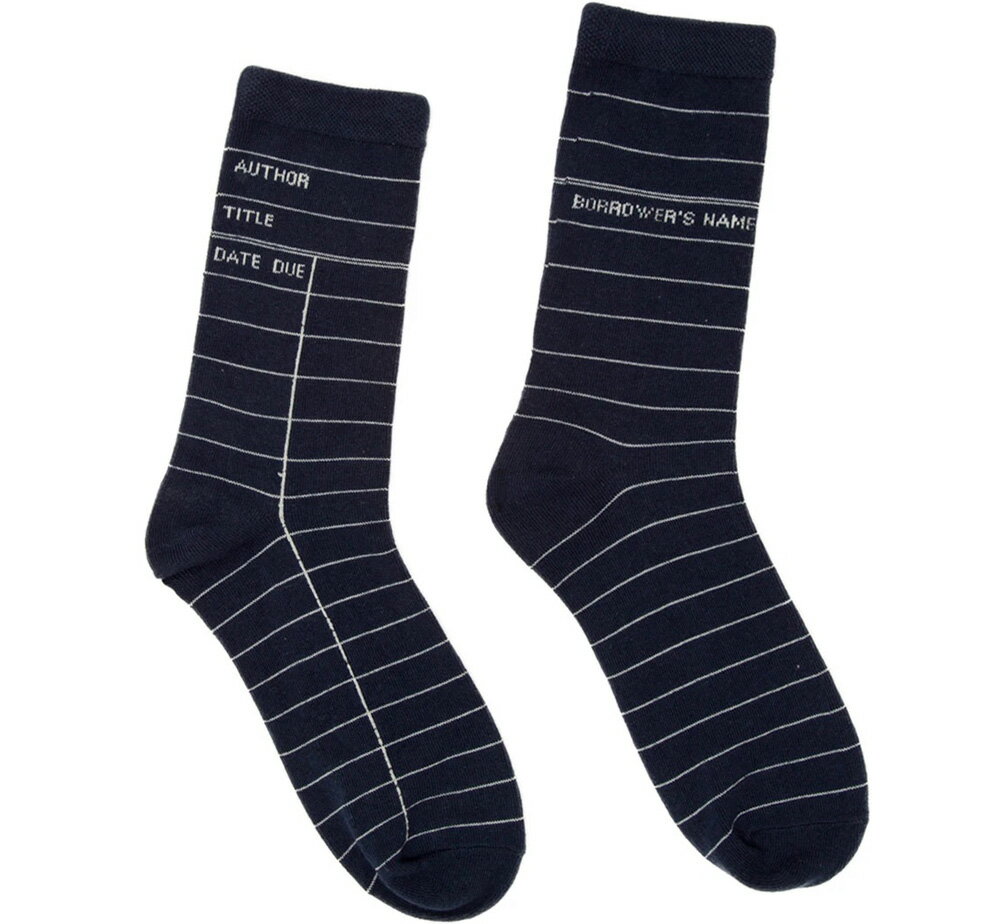 [Out of Print] Library Card Socks (Navy Blue) - ライブラリ・カード ソックス