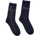 Out of Print Library Card Socks (Navy Blue) - ライブラリ カード ソックス