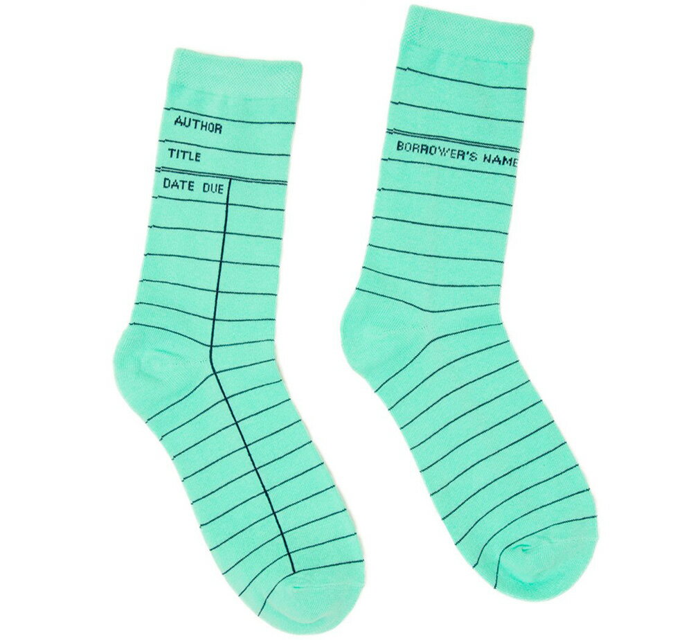 [Out of Print] Library Card Socks (Mint Green) - CuEJ[h \bNX