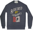  Raised by Libraries Sweatshirt (Navy Blue) -  マイキー・バートン デザイン スウェット