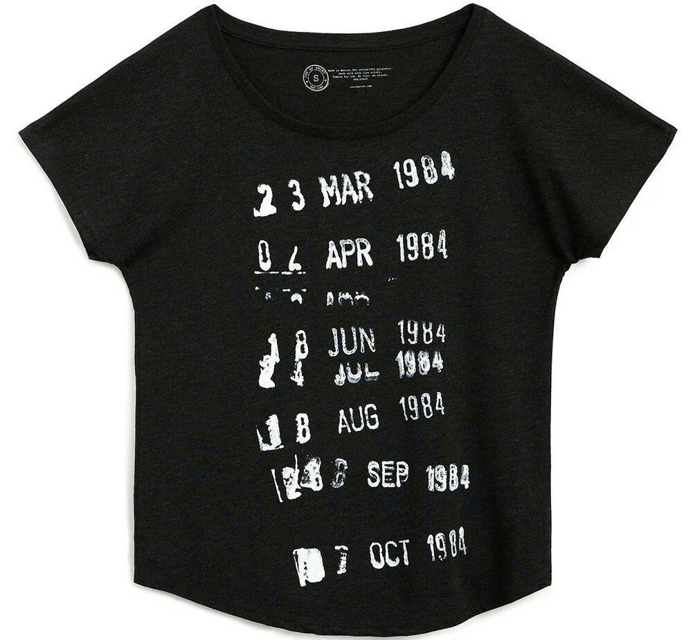 Rakuten - [Out of Print] Vintage Library Stamp Women's Relaxed Fit Tee (Black) - [アウト・オブ・プリント] ライブラリー・カード Tシャツ