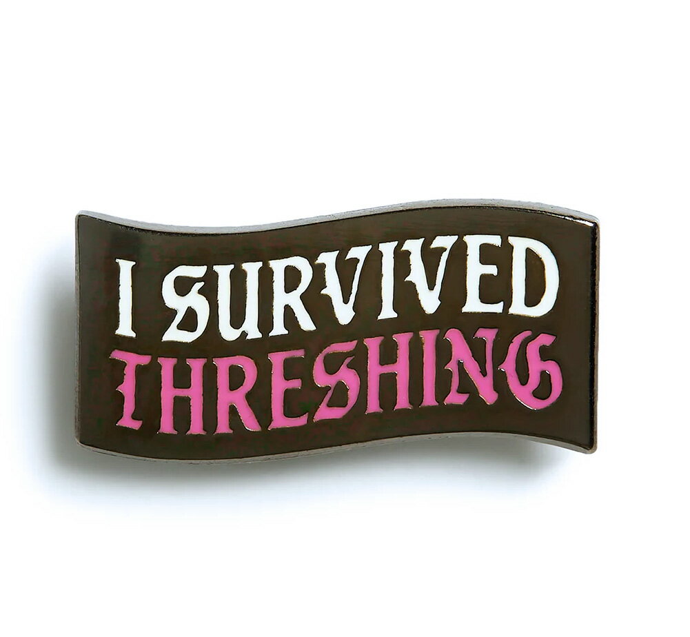 [Out of Print] Rebecca Yarros / Fourth Wing: I Survived Threshing Enamel Pin - フォース・ウィング ピンバッジ