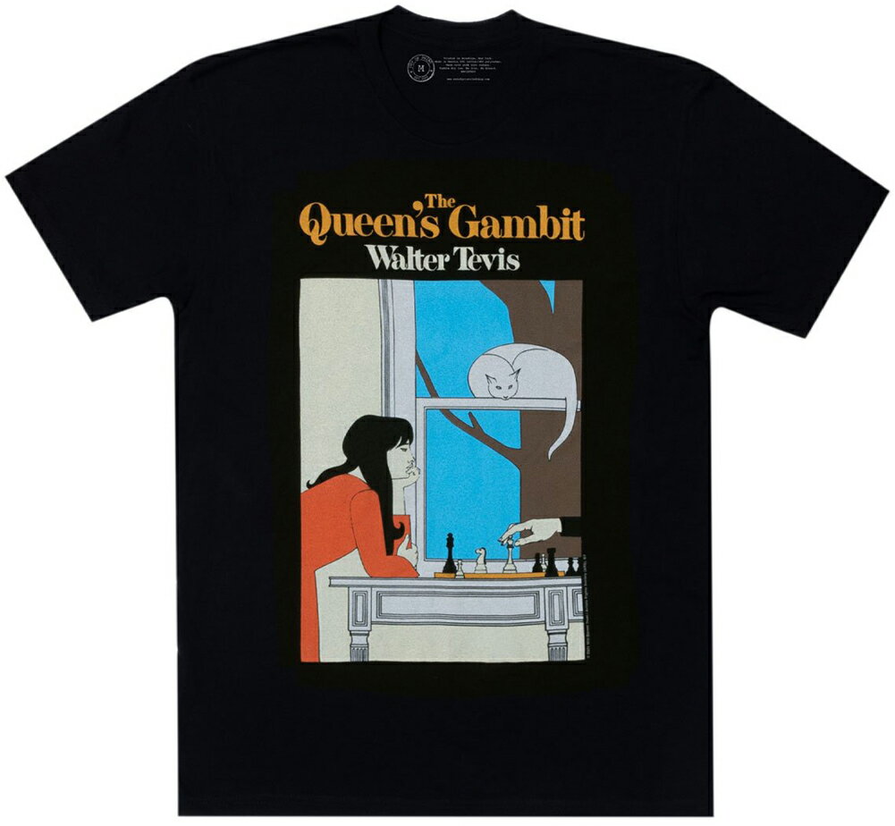[Out of Print] Walter Tevis / The Queen's Gambit Tee (Black) - クイーンズ・ギャンビット Tシャツのサムネイル