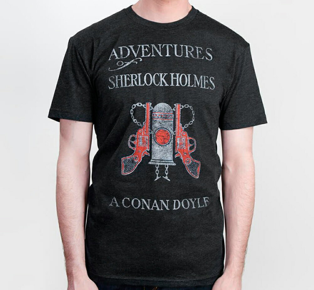 Out of Print Arthur Conan Doyle / The Adventures of Sherlock Holmes Tee (Charcoal)