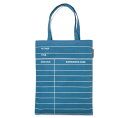 Out of Print Library Card Tote Bag (Blue Denim)