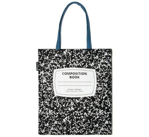 楽天Lury[Out of Print] Composition Book Tote Bag - コンポジション ノート ブック デザイン トートバッグ