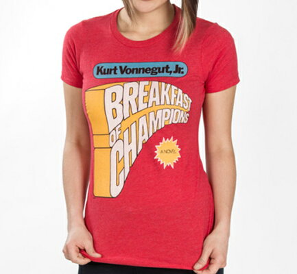 【OutofPrint】KurtVonnegut/BreakfastofChampionsTee(Red)(Womens)