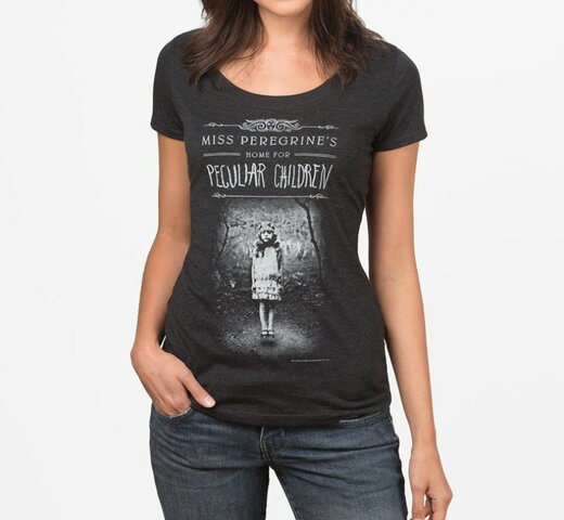 [Out of Print] Ransom Riggs / Miss Peregrine's Home for Peculiar Children Scoop Neck Tee (Black) (Womens)