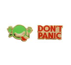 [Out of Print] Douglas Adams / The Hitchhiker's Guide to the Galaxy Enamel Pin Set - ダグラス・アダムス / 銀河ヒッチハイク・ガイド ピンバッジ セット