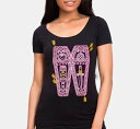 Out of Print William Shakespeare / Romeo and Juliet Scoop Neck Tee (Black) (Womens)