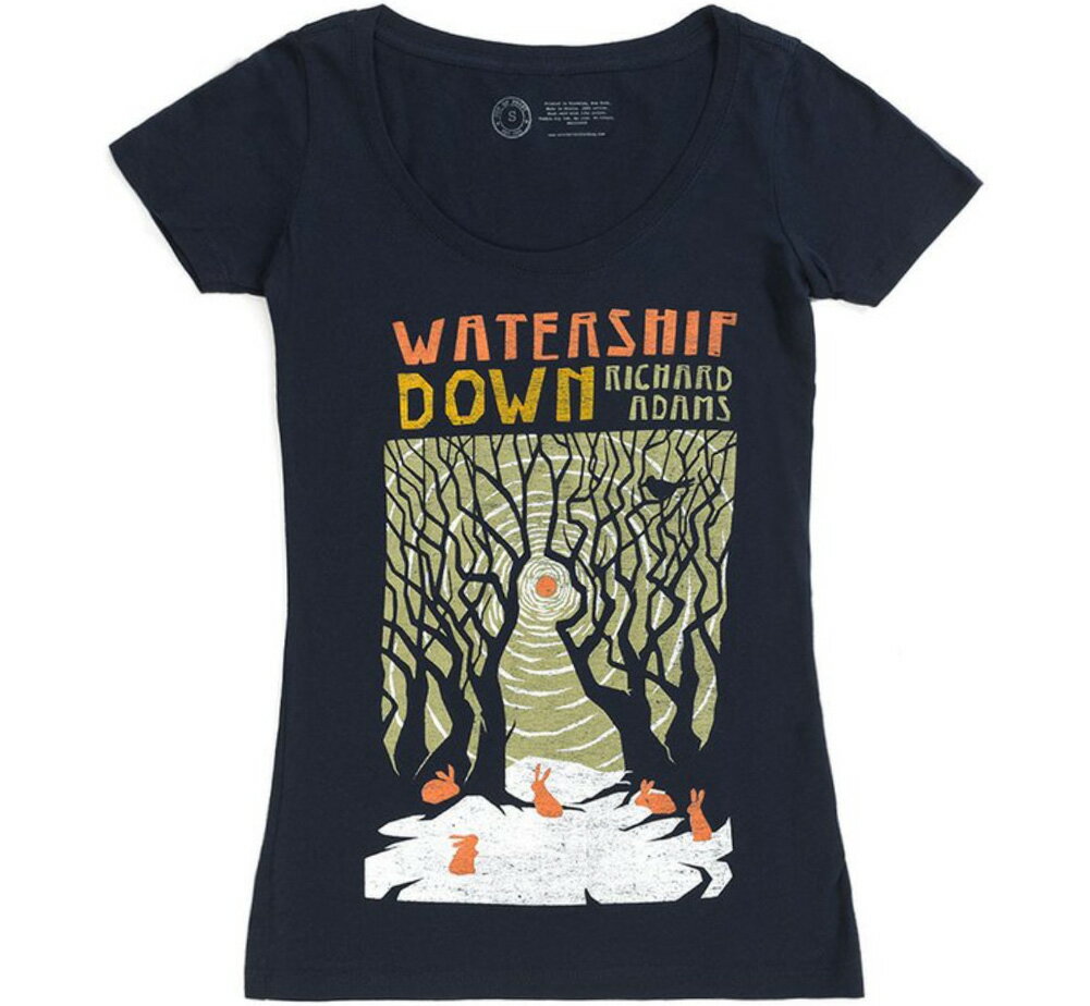 [Out of Print] Richard Adams / Watership Down Scoop Neck Tee (Midnight Navy) (Womens)