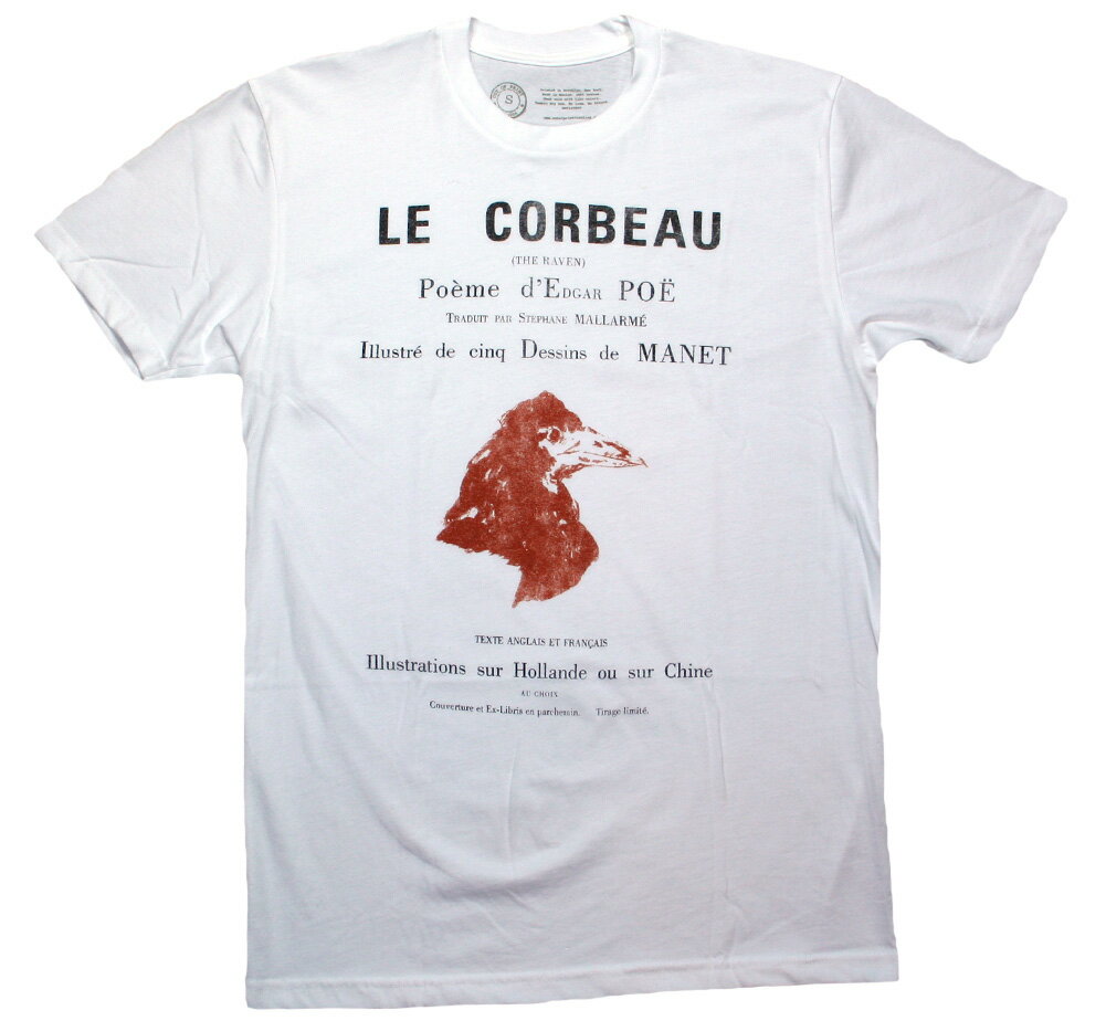 [Out of Print] Edgar Allan Poe / Le Corbeau Tee 2 (White)