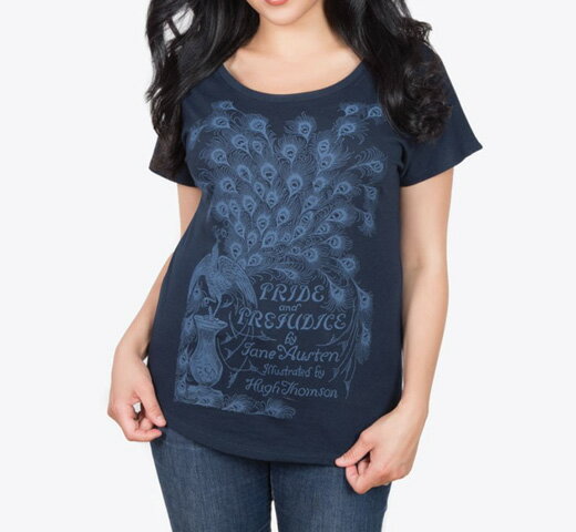 [Out of Print] Jane Austen / Pride and Prejudice Dolman Tee (Midnight Navy) (Womens)