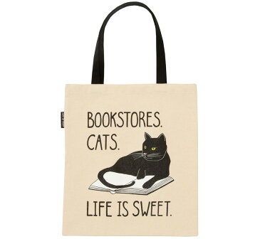 [Out of Print] Bookstores. Cats. Life is Sweet. Tote Bag