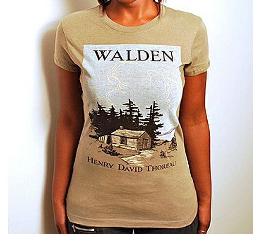 Out of Print Henry David Thoreau / Walden Tee (Olive) (Womens)