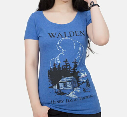 [Out of Print] Henry David Thoreau / Walden Scoop Tee (Vintage Royal) (Womens)