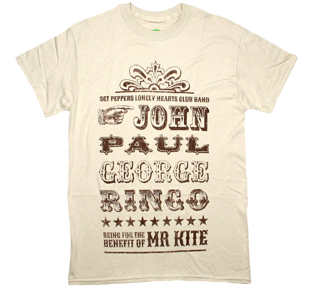 The Beatles / Being for the Benefit of Mr. Kite! Tee (Sand) - ザ・ビートルズ Tシャツ