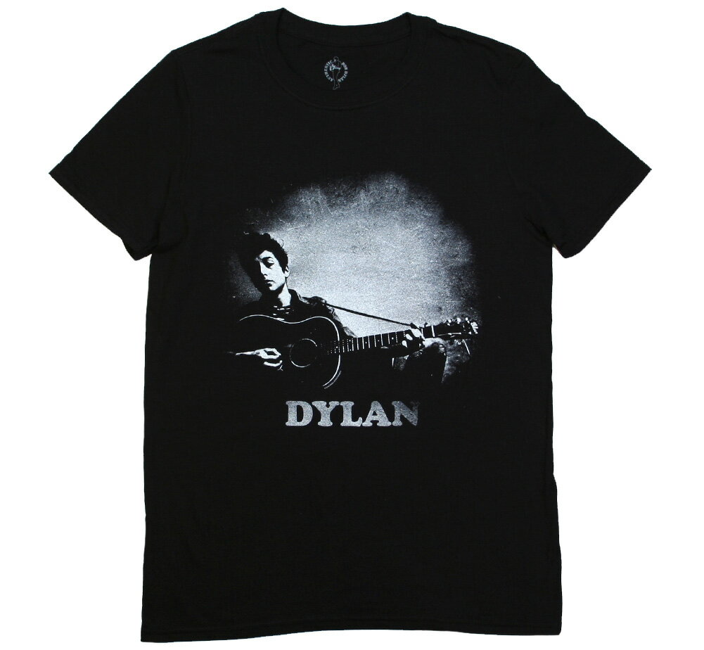 Bob Dylan / Playing Guitar Tee (Black) - ボブ・ディラン Tシャツ
