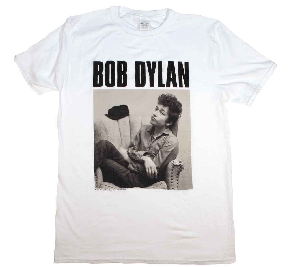 Bob Dylan / Portrait Tee (White) - ボブ・ディラン Tシャツ