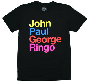 The Beatles / John Paul George Ringo Tee (Black) - ӡȥ륺 T