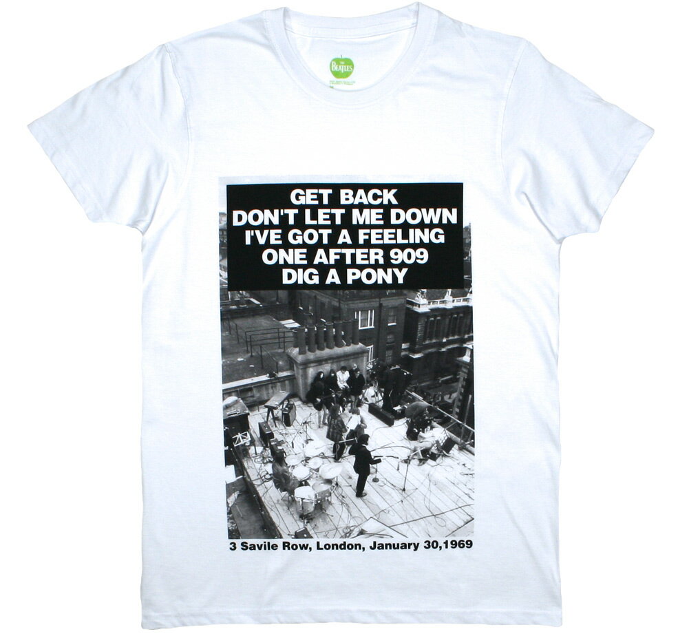 The Beatles / Rooftop Concert Tee 4 (White) [Alt] - ザ・ビートルズ Tシャツ